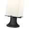 Z-Lite Sana 2 Light Outdoor Pier Mounted Fixture, Black & White Opal 593PHMR-553PM-BK - alternate 5